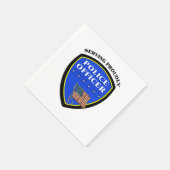 Serviette En Papier La police sert fièrement (Coin)