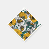 Serviette En Papier La prairie en jaune (Coin)