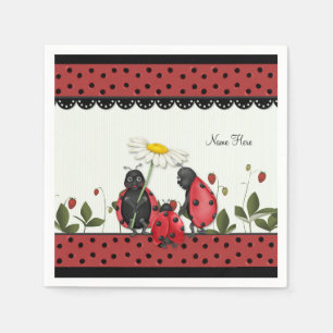 Serviette En Papier La promenade de la famille Ladybug