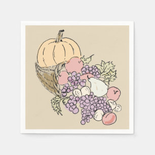 Serviette En Papier La récolte d'automne Thanksgiving Peinture