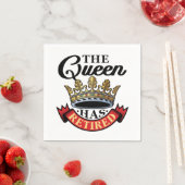 Serviette En Papier La Reine A Retraité Les Femmes (En situation)