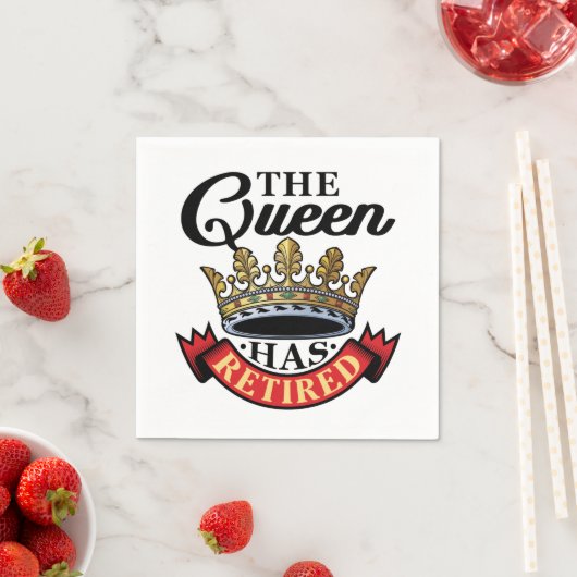 Serviette En Papier La Reine A Retraité Les Femmes (En situation)