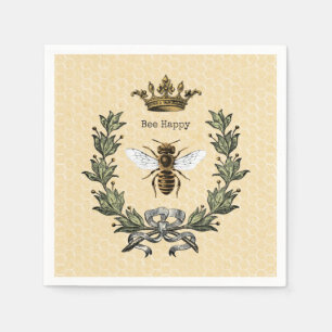 Serviette En Papier La reine vintage est heureuse