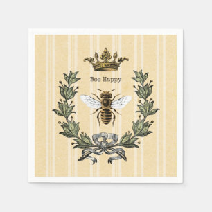 Serviette En Papier La reine vintage est heureuse