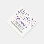 Serviette En Papier La retraite Confetti en argent violet est douce (Coin)