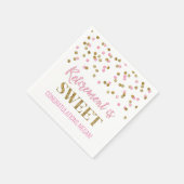 Serviette En Papier La retraite Confetti en or rose est douce (Coin)