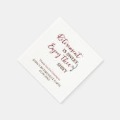 Serviette En Papier La Retraite Est Douce Profite De Cette Retraite Ch (Coin)