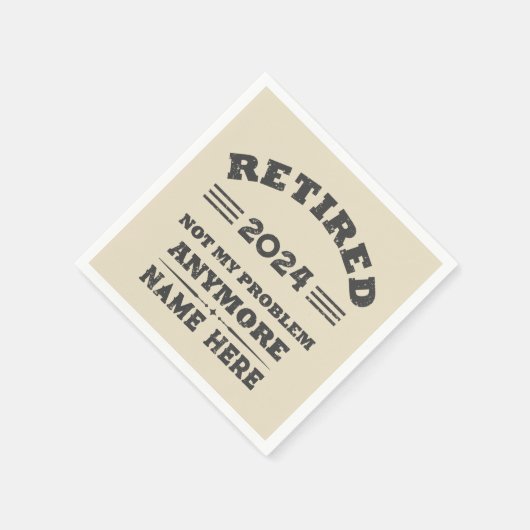 Serviette En Papier La retraite personnalisée n'est plus mon problème (Coin)