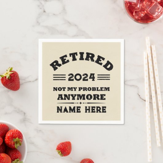 Serviette En Papier La retraite personnalisée n'est plus mon problème (En situation)