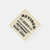 Serviette En Papier La retraite personnalisée n'est plus mon problème (Coin)