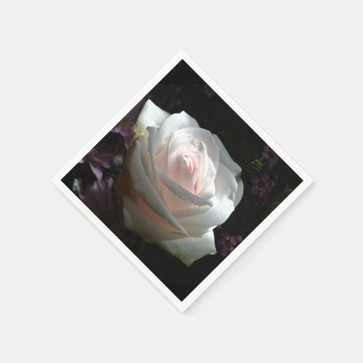 Serviette En Papier La Rose Blanche (Coin)