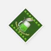 Serviette En Papier La Saint Patrick de la bière verte (Coin)