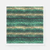 Serviette En Papier La Saint-Patrick Glitzy Paillettes Or Vert (Devant)