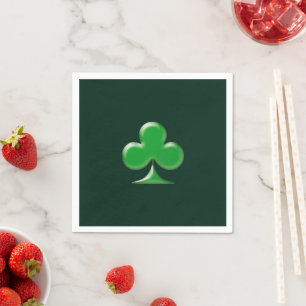 Serviette En Papier la Saint-Patrick vert foncé irlandais trèfle Shamr