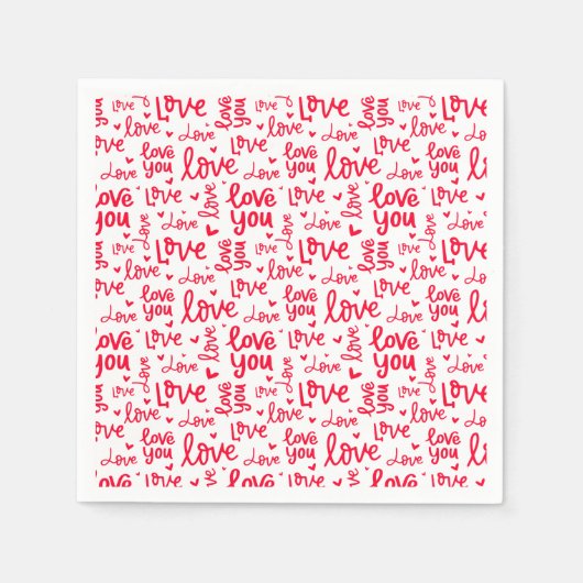 Serviette En Papier La Saint Valentin (Devant)