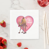 Serviette En Papier La Saint-Valentin au chameau (En situation)