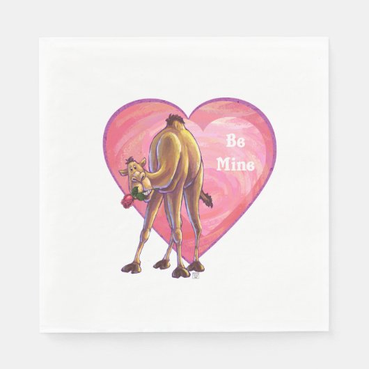 Serviette En Papier La Saint-Valentin au chameau (Devant)