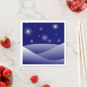 SERVIETTE EN PAPIER LA SCÈNE DE NEIGE D'HIVER (En situation)