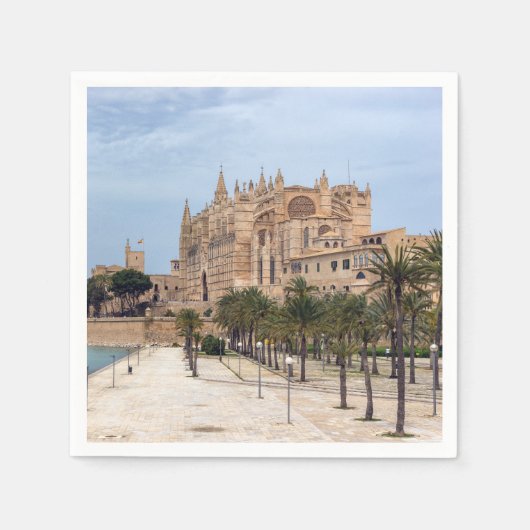 Serviette En Papier La Seu, Cathédrale de Palma de Majorque - Espagne (Devant)