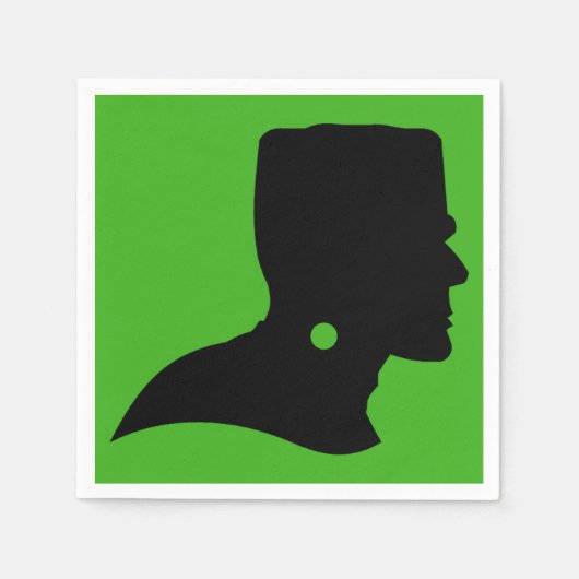 Serviette En Papier La silhouette du monstre Frankenstein (Devant)