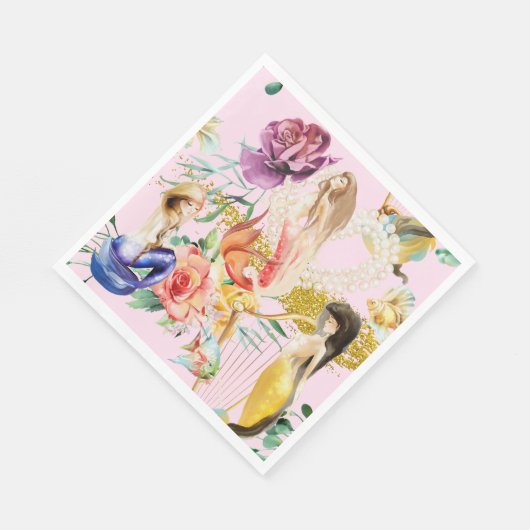 Serviette En Papier La sirène rêveuse (Coin)