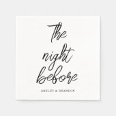 Serviette En Papier La Soirée Avant Le Dîner De La Répétition (Devant)