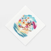 Serviette En Papier La sorcière de la sirène d'Halloween dans la chamb (Coin)