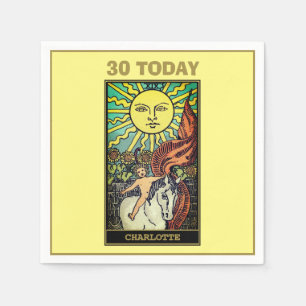 Serviette En Papier La Sun Tarot Card 30e fête d'anniversaire