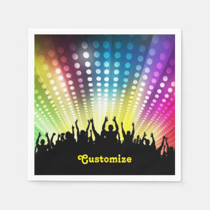 Serviette En Papier La tache de club de danse allume des serviettes de