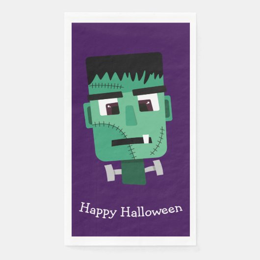 Serviette En Papier La tête du monstre Frankenstein (Devant)