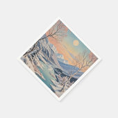 Serviette En Papier La tranquillité d'hiver (Coin)