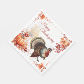 Serviette En Papier La Turquie patriotique Thanksgiving (Coin)