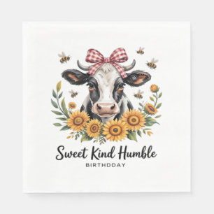 Serviette En Papier La vache à fraise Joyfull aime le T-Shi classique