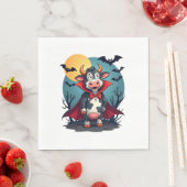 Serviette En Papier La vache Dracula se lève (En situation)