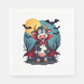 Serviette En Papier La vache Dracula se lève (Devant)