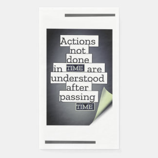 Serviette En Papier La valeur du temps