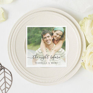 Serviette En Papier La veille avec Dîner de répétition photo