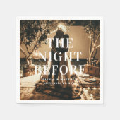 Serviette En Papier La veille. Mariage minimaliste élégant (Devant)