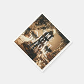 Serviette En Papier La veille. Mariage minimaliste élégant (Coin)