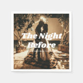 Serviette En Papier La veille. Photo élégante Dîner de répétition (Devant)