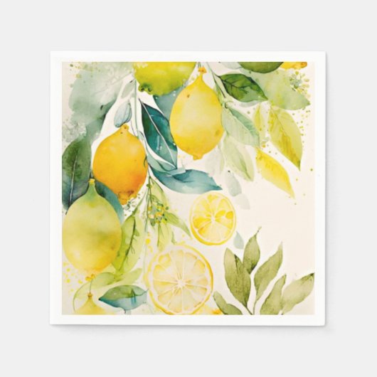 Serviette En Papier La verdure des agrumes (Devant)