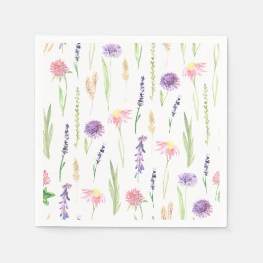 Serviette En Papier La verdure fleur sauvage (Devant)