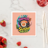 Serviette En Papier La vie arrive Sushi aide (En situation)