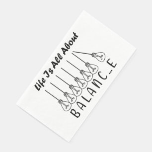 Serviette En Papier La vie, c'est l'équilibre de l'inspiration de moti
