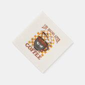Serviette En Papier La vie commence après le café (Coin)
