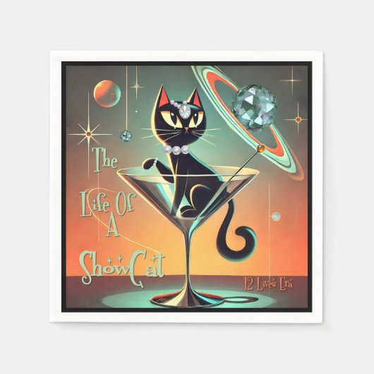 Serviette En Papier La Vie D'Un Chat De Femme De Chaussure (Devant)