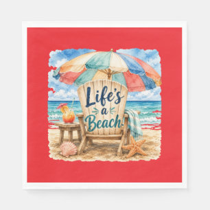 Serviette En Papier "La vie est belle" Papier
