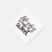 Serviette En Papier La vie est courte, la rendre douce - Citation insp (Coin)