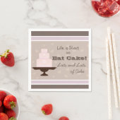 Serviette En Papier La vie est courte, mangez du gâteau (En situation)
