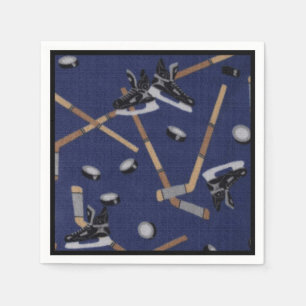 Serviette En Papier La vie est le hockey